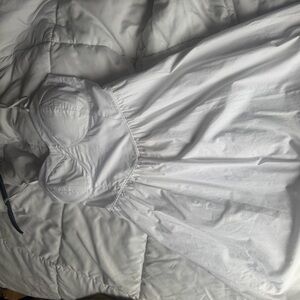 White cotton corset flow dress